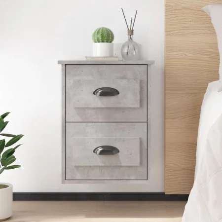 Mesita de noche de pared 2 uds gris hormigón 41,5x36x53 cm de vidaXL, Mesitas de noche - Ref: Foro24-816401, Precio: 77,86 €,...