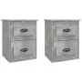 Mesita de noche de pared 2 uds gris hormigón 41,5x36x53 cm de vidaXL, Mesitas de noche - Ref: Foro24-816401, Precio: 77,86 €,...