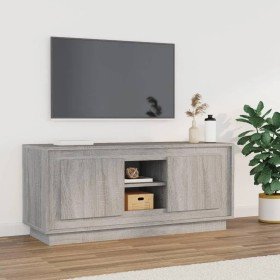 Mueble para TV madera contrachapada gris Sonoma 102x35x45 cm en Muebles TV | Comprar online en Foru.es