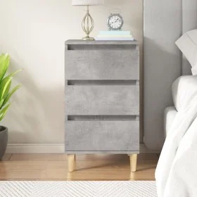 Mesita de noche madera contrachapada gris hormigón 40x35x70 cm de vidaXL, Mesitas de noche - Ref: Foro24-819664, Precio: 60,2...