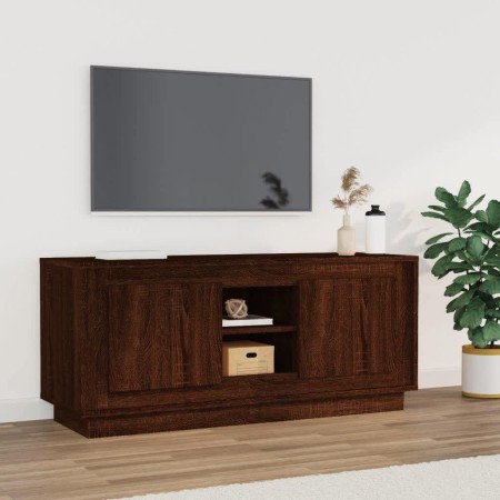 Mueble para TV madera contrachapada roble marrón 102x35x45 cm en Muebles TV | Comprar online en Foru.es
