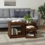 Mesas de centro 3 uds madera de ingeniería marrón roble de vidaXL, Mesas de centro - Ref: Foro24-816495, Precio: 66,99 €, Des...