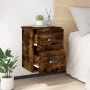 Mesita de noche de pared 2 uds color roble ahumado 41,5x36x53cm de vidaXL, Mesitas de noche - Ref: Foro24-816403, Precio: 62,...