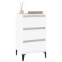 Mesita de noche madera contrachapada blanca 40x35x70 cm de vidaXL, Mesitas de noche - Ref: Foro24-819668, Precio: 64,83 €, De...