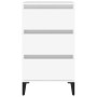 Mesita de noche madera contrachapada blanca 40x35x70 cm de vidaXL, Mesitas de noche - Ref: Foro24-819668, Precio: 64,83 €, De...