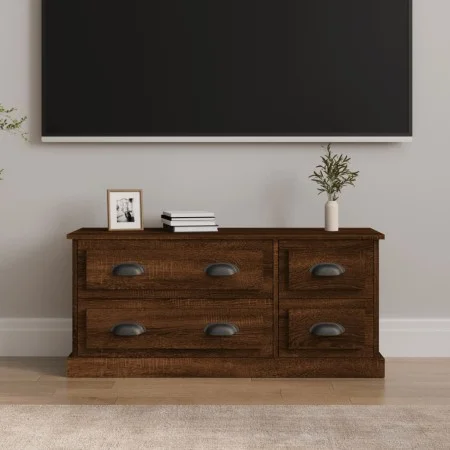 TV stand made of brown oak plywood, 100x35.5x45 cm by vidaXL, TV Furniture - Ref: Foro24-816455, Price: 100,64 €, Discount: %
