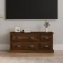 TV stand made of brown oak plywood, 100x35.5x45 cm by vidaXL, TV Furniture - Ref: Foro24-816455, Price: 100,64 €, Discount: %