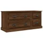 TV stand made of brown oak plywood, 100x35.5x45 cm by vidaXL, TV Furniture - Ref: Foro24-816455, Price: 100,64 €, Discount: %
