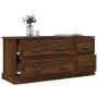 TV stand made of brown oak plywood, 100x35.5x45 cm by vidaXL, TV Furniture - Ref: Foro24-816455, Price: 100,64 €, Discount: %