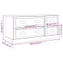TV stand made of brown oak plywood, 100x35.5x45 cm by vidaXL, TV Furniture - Ref: Foro24-816455, Price: 100,64 €, Discount: %