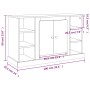 Aparador de madera contrachapada gris hormigón 100x35,5x60 cm de vidaXL, Aparadores - Ref: Foro24-816444, Precio: 103,99 €, D...
