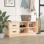 Banco zapatero madera maciza de pino 100x34x45 cm en Zapateros y organizadores de calzado | Comprar online en Foru.es