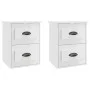 Wall bedside tables 2 pcs glossy white 41.5x36x53 cm by vidaXL, Nightstands - Ref: Foro24-816397, Price: 65,62 €, Discount: %