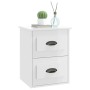 Mesitas de noche de pared 2 uds blanco brillante 41,5x36x53 cm de vidaXL, Mesitas de noche - Ref: Foro24-816397, Precio: 65,6...