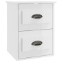 Mesitas de noche de pared 2 uds blanco brillante 41,5x36x53 cm de vidaXL, Mesitas de noche - Ref: Foro24-816397, Precio: 65,6...