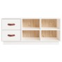 Banco zapatero madera maciza de pino blanco 100x34x45 cm en Zapateros y organizadores de calzado | Comprar online en Foru.es