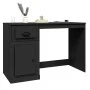Escritorio con cajón madera contrachapada negro 115x50x75 cm de vidaXL, Escritorios - Ref: Foro24-816473, Precio: 94,59 €, De...
