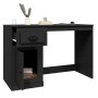Escritorio con cajón madera contrachapada negro 115x50x75 cm de vidaXL, Escritorios - Ref: Foro24-816473, Precio: 95,93 €, De...