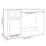Escritorio con cajón madera contrachapada negro 115x50x75 cm de vidaXL, Escritorios - Ref: Foro24-816473, Precio: 95,93 €, De...