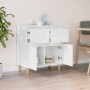 Aparador de madera contrachapada blanco brillante 60x35x70 cm de vidaXL, Aparadores - Ref: Foro24-819678, Precio: 69,07 €, De...