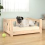 Cama para perros madera maciza de pino 65,5x50,5x28 cm en Camas para perros | Comprar online en Foru.es