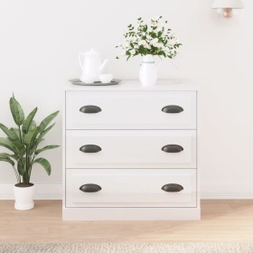 Aparador madera contrachapada blanco brillante 70x35,5x67,5 cm de vidaXL, Aparadores - Ref: Foro24-816226, Precio: 88,05 €, D...