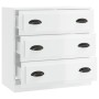 Aparador madera contrachapada blanco brillante 70x35,5x67,5 cm de vidaXL, Aparadores - Ref: Foro24-816226, Precio: 88,05 €, D...