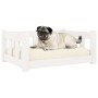 Cama para perros madera maciza de pino blanco 65,5x50,5x28 cm en Camas para perros | Comprar online en Foru.es