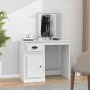 Tocador con espejo madera contrachapada blanco 90x50x132,5 cm de vidaXL, Tocadores para dormitorios - Ref: Foro24-816760, Pre...