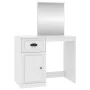 Tocador con espejo madera contrachapada blanco 90x50x132,5 cm de vidaXL, Tocadores para dormitorios - Ref: Foro24-816760, Pre...