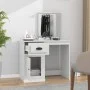 Tocador con espejo madera contrachapada blanco 90x50x132,5 cm de vidaXL, Tocadores para dormitorios - Ref: Foro24-816760, Pre...
