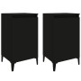 Mesitas de noche 2 uds madera contrachapada negro 40x35x70 cm de vidaXL, Mesitas de noche - Ref: Foro24-819647, Precio: 80,25...