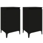 Mesitas de noche 2 uds madera contrachapada negro 40x35x70 cm de vidaXL, Mesitas de noche - Ref: Foro24-819647, Precio: 79,39...