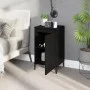 Mesitas de noche 2 uds madera contrachapada negro 40x35x70 cm de vidaXL, Mesitas de noche - Ref: Foro24-819647, Precio: 79,39...