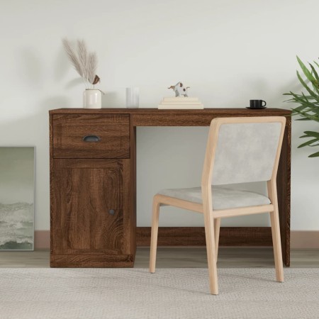 Escritorio cajón madera contrachapada roble marrón 115x50x75 cm de vidaXL, Escritorios - Ref: Foro24-816479, Precio: 106,35 €...