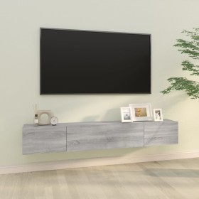 Muebles de pared para TV 2 uds madera gris Sonoma 100x30x30 cm en Muebles TV | Comprar online en Foru.es