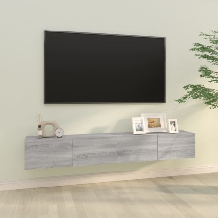 Muebles de pared para TV 2 uds madera gris Sonoma 100x30x30 cm en Muebles TV | Comprar online en Foru.es
