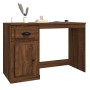Escritorio cajón madera contrachapada roble marrón 115x50x75 cm de vidaXL, Escritorios - Ref: Foro24-816479, Precio: 106,35 €...