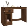 Escritorio cajón madera contrachapada roble marrón 115x50x75 cm de vidaXL, Escritorios - Ref: Foro24-816479, Precio: 106,35 €...