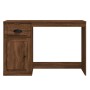 Escritorio cajón madera contrachapada roble marrón 115x50x75 cm de vidaXL, Escritorios - Ref: Foro24-816479, Precio: 106,35 €...
