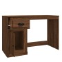 Escritorio cajón madera contrachapada roble marrón 115x50x75 cm de vidaXL, Escritorios - Ref: Foro24-816479, Precio: 106,35 €...