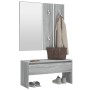 Set de muebles de recibidor madera contrachapada gris Sonoma en Bancos para recibidores y almacenamiento | Comprar online en For
