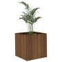 Jardinera roble marrón 40x40x40 cm madera de ingeniería en Macetas y jardineras | Comprar online en Foru.es