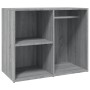 Mueble vestidor madera contrachapada gris Sonoma 80x40x65 cm en Armarios y almacenamiento | Comprar online en Foru.es