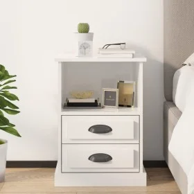 vidaxL Nachttisch glänzend weiß 43x36x60 cm von vidaXL, Nachttische - Ref: Foro24-816332, Preis: 58,56 €, Rabatt: %