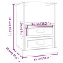 vidaxL Mesita de noche blanco brillante 43x36x60 cm de vidaXL, Mesitas de noche - Ref: Foro24-816332, Precio: 61,14 €, Descue...
