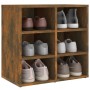 Mueble zapatero color roble ahumado 52,5x30x50 cm en Armarios y almacenamiento | Comprar online en Foru.es