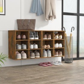 Muebles zapatero 2 uds color roble ahumado 52,5x30x50 cm en Armarios y almacenamiento | Comprar online en Foru.es