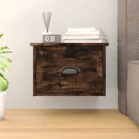 Smoked oak wall bedside table 41.5x36x28 cm by vidaXL, Nightstands - Ref: Foro24-816386, Price: 33,17 €, Discount: %