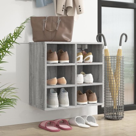 Mueble zapatero color gris Sonoma 52,5x30x50 cm en Armarios y almacenamiento | Comprar online en Foru.es